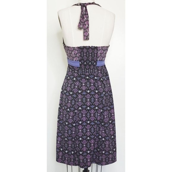 Athleta Womens Pack Everywhere Lilac Ikat Halter Dress 8 - Picture 13 of 14